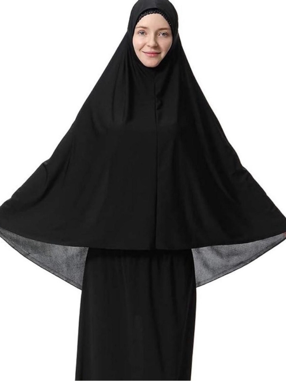 Classic Black Two-Piece Hijab Set